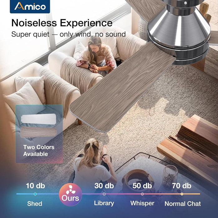 42 in. Black Indoor Outdoor Ceiling Fan with Light and Remote Control, Flush Mount Outdoor Ceiling Fan, Noiseless Ceiling Fan for Bedroom Living Room-22-ErisView