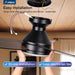 42 in. Black Indoor Outdoor Ceiling Fan with Light and Remote Control, Flush Mount Outdoor Ceiling Fan, Noiseless Ceiling Fan for Bedroom Living Room-9-ErisView