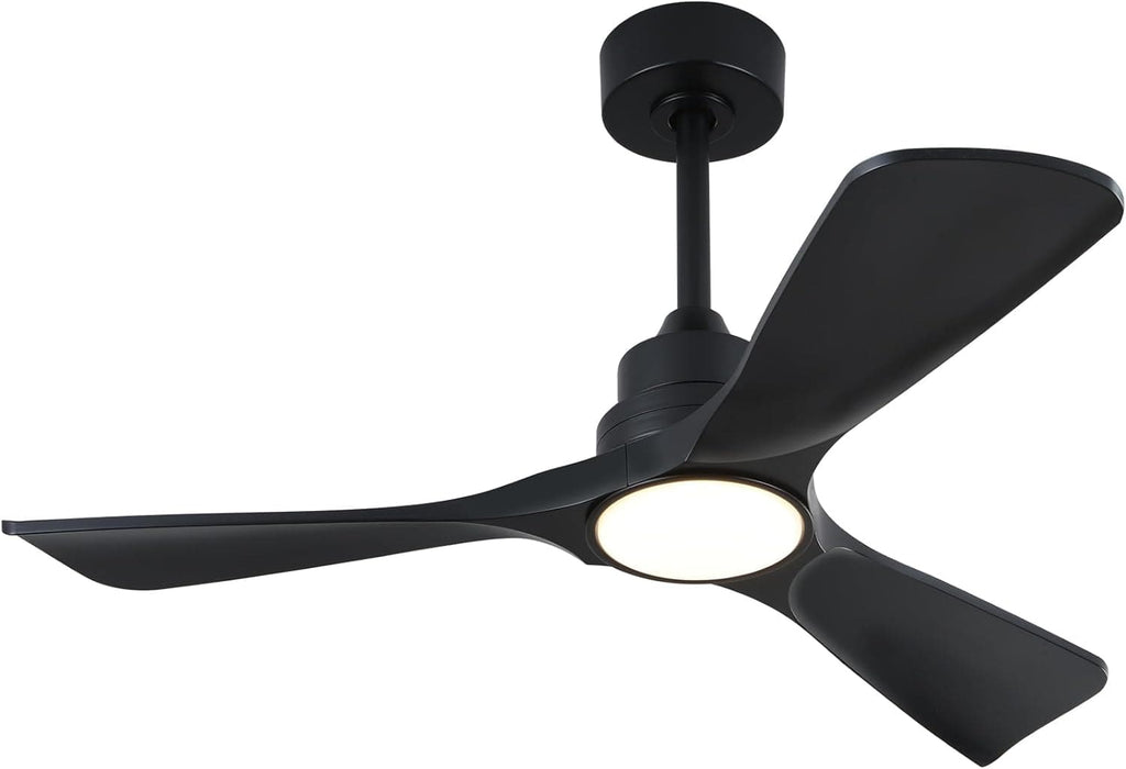 42 in. Black Remote Control Ceiling Fan and Light, Modern Reversible Quiet Ceiling Fan for Bedroom Living Room, Farmhouse Outdoor Fan for Gazebo-1-ErisView