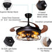 42 in. Black Retractable Blade Ceiling Fan with Lights and Remote, Rustic Industrial Farmhouse Ceiling Fan for Patio, Kitchen, Bedroom, Living Room-2-ErisView