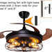 42 in. Black Retractable Blade Ceiling Fan with Lights and Remote, Rustic Industrial Farmhouse Ceiling Fan for Patio, Kitchen, Bedroom, Living Room-3-ErisView
