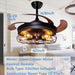 42 in. Black Retractable Blade Ceiling Fan with Lights and Remote, Rustic Industrial Farmhouse Ceiling Fan for Patio, Kitchen, Bedroom, Living Room-4-ErisView