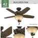 42 in. Bronze Ceiling Fan with LED Light Kit and Pull Chain, Ceiling Hugger Ceiling Fan with Light-2-ErisView