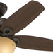 42 in. Bronze Ceiling Fan with LED Light Kit and Pull Chain, Ceiling Hugger Ceiling Fan with Light-7-ErisView