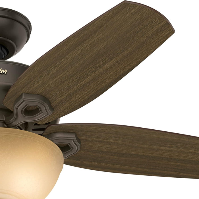 42 in. Bronze Ceiling Fan with LED Light Kit and Pull Chain, Ceiling Hugger Ceiling Fan with Light-8-ErisView