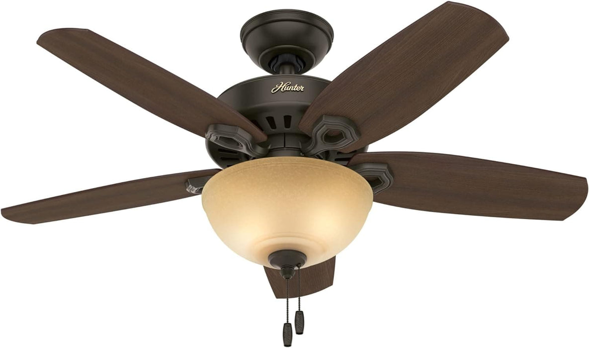 42 in. Bronze Ceiling Fan with LED Light Kit and Pull Chain, Ceiling Hugger Ceiling Fan with Light-1-ErisView