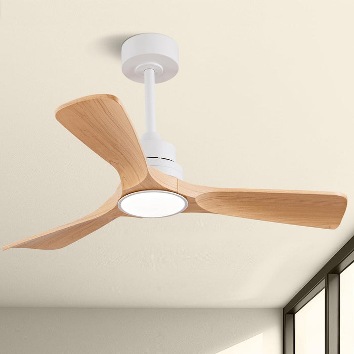 42 in. Brown Outdoor Ceiling Fan with Light and Remote, Reversible Modern Ceiling Fan for Patio Porch Gazebo, Indoor Ceiling Fan for Bedroom Kids room-12-ErisView