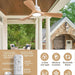 42 in. Brown Outdoor Ceiling Fan with Light and Remote, Reversible Modern Ceiling Fan for Patio Porch Gazebo, Indoor Ceiling Fan for Bedroom Kids room-15-ErisView