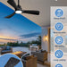 42 in. Brown Outdoor Ceiling Fan with Light and Remote, Reversible Modern Ceiling Fan for Patio Porch Gazebo, Indoor Ceiling Fan for Bedroom Kids room-19-ErisView
