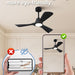 42 in. Brown Outdoor Ceiling Fan with Light and Remote, Reversible Modern Ceiling Fan for Patio Porch Gazebo, Indoor Ceiling Fan for Bedroom Kids room-20-ErisView
