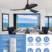 42 in. Brown Outdoor Ceiling Fan with Light and Remote, Reversible Modern Ceiling Fan for Patio Porch Gazebo, Indoor Ceiling Fan for Bedroom Kids room-21-ErisView