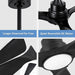42 in. Brown Outdoor Ceiling Fan with Light and Remote, Reversible Modern Ceiling Fan for Patio Porch Gazebo, Indoor Ceiling Fan for Bedroom Kids room-23-ErisView