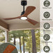 42 in. Brown Outdoor Ceiling Fan with Light and Remote, Reversible Modern Ceiling Fan for Patio Porch Gazebo, Indoor Ceiling Fan for Bedroom Kids room-2-ErisView