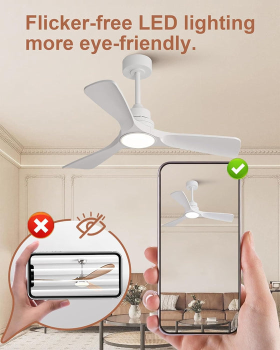 42 in. Brown Outdoor Ceiling Fan with Light and Remote, Reversible Modern Ceiling Fan for Patio Porch Gazebo, Indoor Ceiling Fan for Bedroom Kids room-8-ErisView