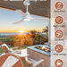 42 in. Brown Outdoor Ceiling Fan with Light and Remote, Reversible Modern Ceiling Fan for Patio Porch Gazebo, Indoor Ceiling Fan for Bedroom Kids room-9-ErisView