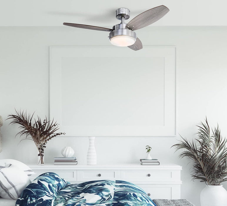 42 in. Brushed Nickel Ceiling Fan, Home Ceiling Fan, Best Flush Mount Ceiling Fans-10-ErisView