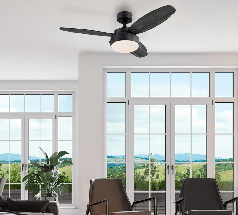 42 in. Brushed Nickel Ceiling Fan, Home Ceiling Fan, Best Flush Mount Ceiling Fans-11-ErisView