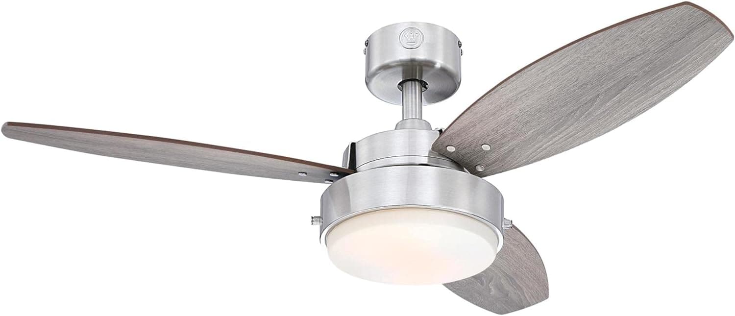 42 in. Brushed Nickel Ceiling Fan, Home Ceiling Fan, Best Flush Mount Ceiling Fans-16-ErisView