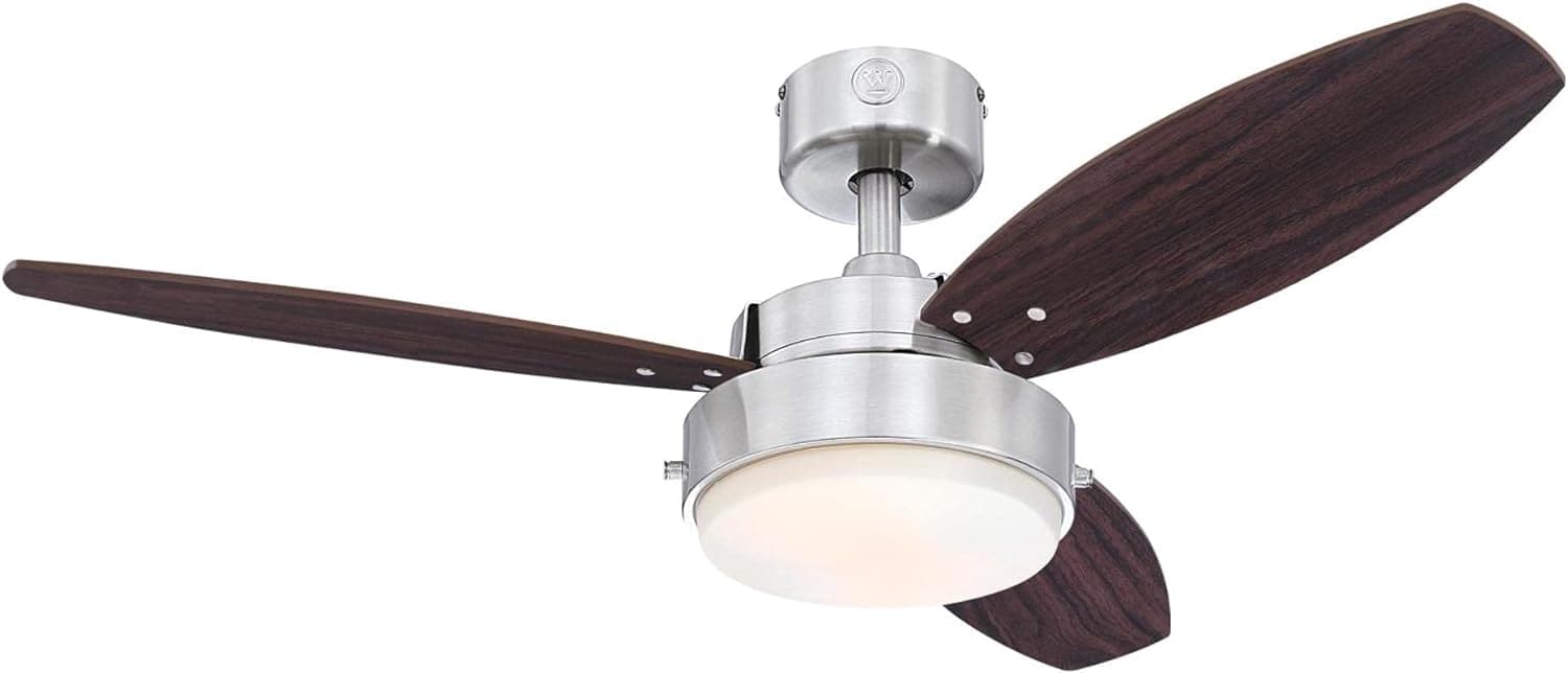 42 in. Brushed Nickel Ceiling Fan, Home Ceiling Fan, Best Flush Mount Ceiling Fans-17-ErisView
