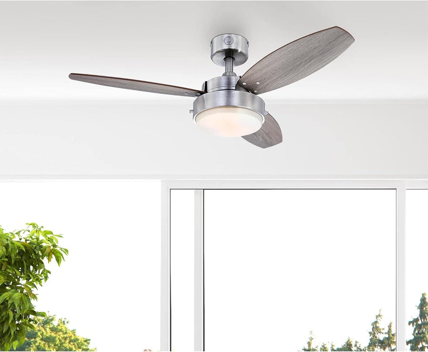 42 in. Brushed Nickel Ceiling Fan, Home Ceiling Fan, Best Flush Mount Ceiling Fans-19-ErisView