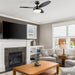 42 in. Brushed Nickel Ceiling Fan, Home Ceiling Fan, Best Flush Mount Ceiling Fans-28-ErisView