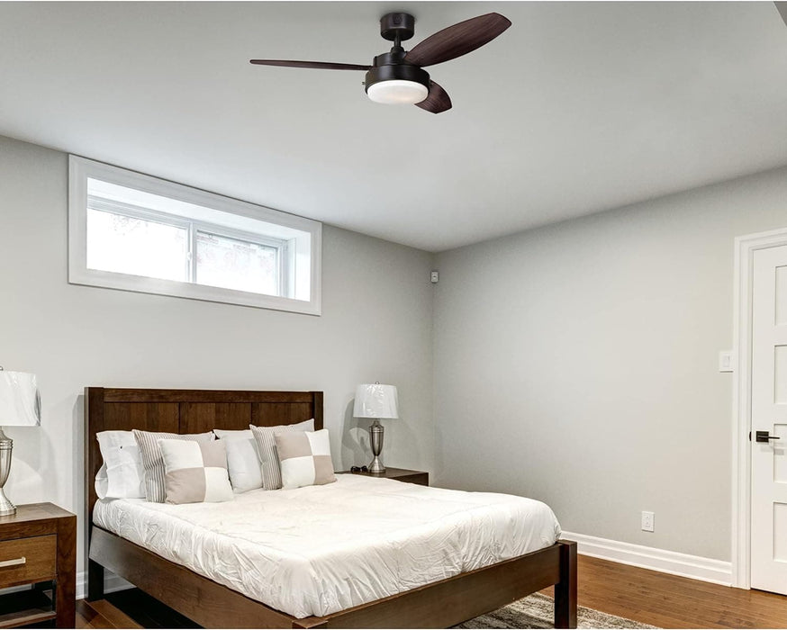 42 in. Brushed Nickel Ceiling Fan, Home Ceiling Fan, Best Flush Mount Ceiling Fans-33-ErisView