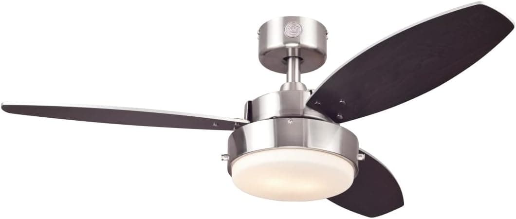 42 in. Brushed Nickel Ceiling Fan, Home Ceiling Fan, Best Flush Mount Ceiling Fans-4-ErisView
