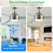42 in. Brushed Nickel Ceiling Fan with Lights and Remote, Dimmable Reversible Quiet Ceiling Fans, Modern Bedroom Ceiling Fans, Living Room Fan-14-ErisView