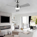 42 in. Brushed Nickel Ceiling Fan with Lights and Remote, Dimmable Reversible Quiet Ceiling Fans, Modern Bedroom Ceiling Fans, Living Room Fan-7-ErisView