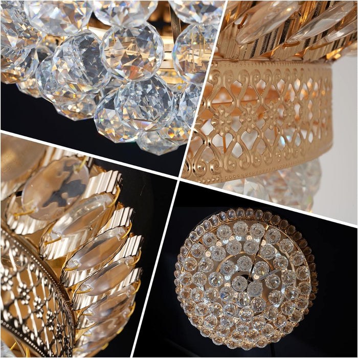 42 in. Ceiling Fan LED Light and Remote, Rose Gold Crystal Chandelier Fan, Pretty Ceiling Fans, Ceiling Fan for Bedroom Living Room Dining Room-4-ErisView