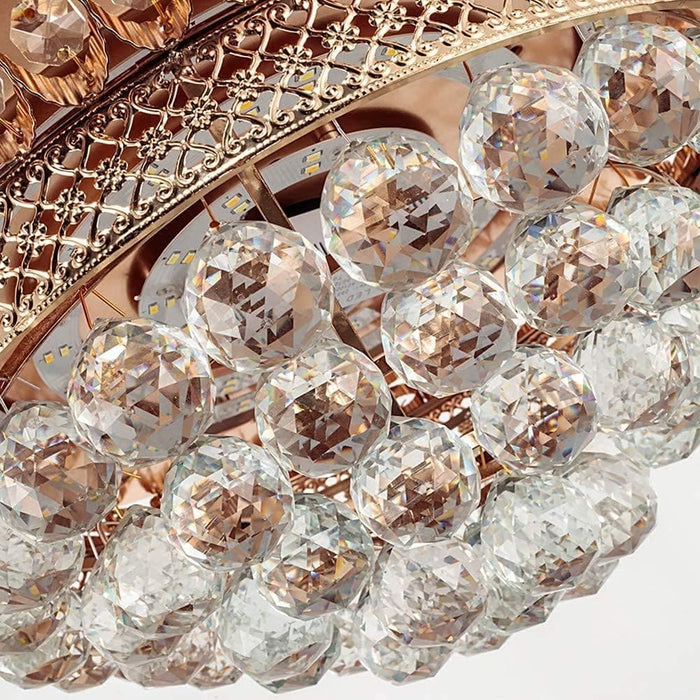 42 in. Ceiling Fan LED Light and Remote, Rose Gold Crystal Chandelier Fan, Pretty Ceiling Fans, Ceiling Fan for Bedroom Living Room Dining Room-8-ErisView