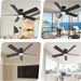 42 in. Ceiling Fan with Bright Light and Remote, Low Profile Flush Mount Modern Ceiling Fan for Bedroom Kitchen Kids Room, Reversible Quiet Ceiling Fans-4-ErisView