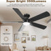 42 in. Ceiling Fan with Bright Light and Remote, Low Profile Flush Mount Modern Ceiling Fan for Bedroom Kitchen Kids Room, Reversible Quiet Ceiling Fans-5-ErisView