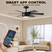 42 in. Ceiling Fan with Light and Remote APP Control, Reversible Outdoor Wood Ceiling Fan, Best Outdoor Ceiling Fan with Light, Black Outdoor Ceiling Fan-2-ErisView