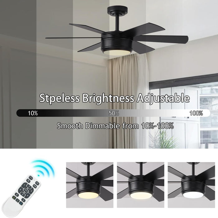 42 in. Ceiling Fan with Light and Remote APP Control, Reversible Outdoor Wood Ceiling Fan, Best Outdoor Ceiling Fan with Light, Black Outdoor Ceiling Fan-3-ErisView