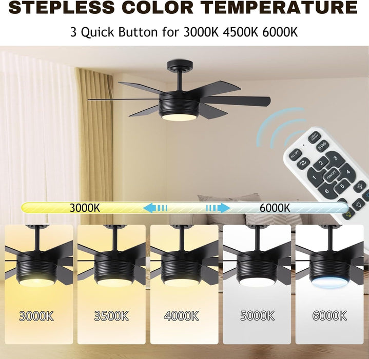42 in. Ceiling Fan with Light and Remote APP Control, Reversible Outdoor Wood Ceiling Fan, Best Outdoor Ceiling Fan with Light, Black Outdoor Ceiling Fan-4-ErisView