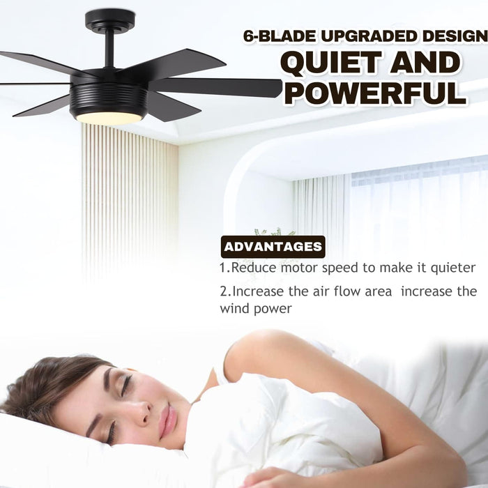 42 in. Ceiling Fan with Light and Remote APP Control, Reversible Outdoor Wood Ceiling Fan, Best Outdoor Ceiling Fan with Light, Black Outdoor Ceiling Fan-6-ErisView