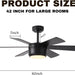 42 in. Ceiling Fan with Light and Remote APP Control, Reversible Outdoor Wood Ceiling Fan, Best Outdoor Ceiling Fan with Light, Black Outdoor Ceiling Fan-8-ErisView