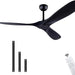 42 in. Ceiling Fan with Light and Remote, Farmhouse Reversible Quiet Ceiling Fans for Living Room Bedroom, Black Outdoor Ceiling Fan-12-ErisView