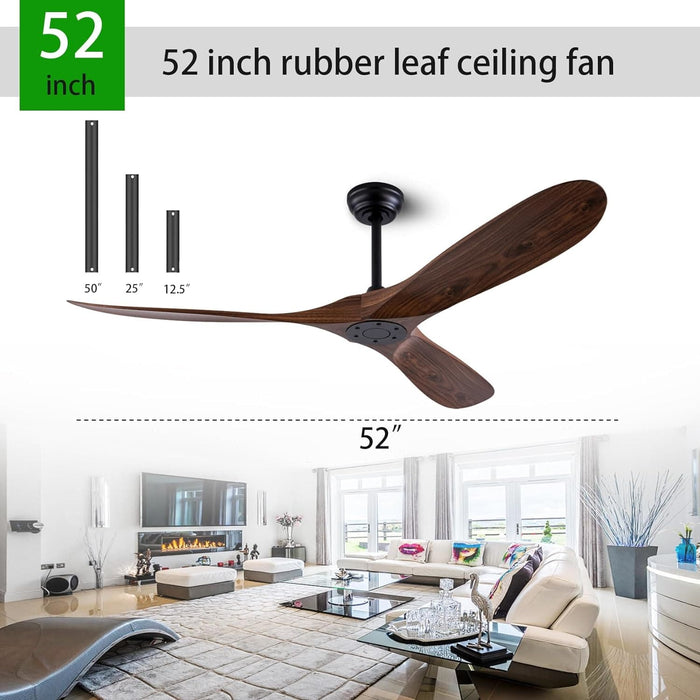 42 in. Ceiling Fan with Light and Remote, Farmhouse Reversible Quiet Ceiling Fans for Living Room Bedroom, Black Outdoor Ceiling Fan-19-ErisView