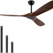 42 in. Ceiling Fan with Light and Remote, Farmhouse Reversible Quiet Ceiling Fans for Living Room Bedroom, Black Outdoor Ceiling Fan-21-ErisView