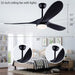 42 in. Ceiling Fan with Light and Remote, Farmhouse Reversible Quiet Ceiling Fans for Living Room Bedroom, Black Outdoor Ceiling Fan-27-ErisView