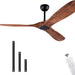 42 in. Ceiling Fan with Light and Remote, Farmhouse Reversible Quiet Ceiling Fans for Living Room Bedroom, Black Outdoor Ceiling Fan-33-ErisView