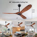42 in. Ceiling Fan with Light and Remote, Farmhouse Reversible Quiet Ceiling Fans for Living Room Bedroom, Black Outdoor Ceiling Fan-34-ErisView