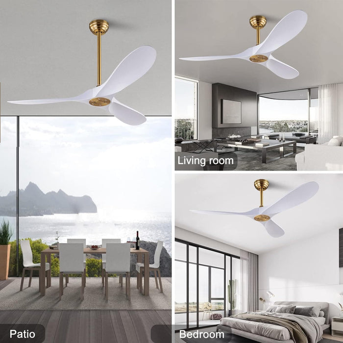 42 in. Ceiling Fan with Light and Remote, Farmhouse Reversible Quiet Ceiling Fans for Living Room Bedroom, Black Outdoor Ceiling Fan-38-ErisView
