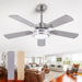 42 in. Ceiling Fan with Light and Remote, Farmhouse Reversible Quiet Ceiling Fans for Living Room Bedroom, Black Outdoor Ceiling Fan-43-ErisView