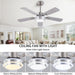 42 in. Ceiling Fan with Light and Remote, Farmhouse Reversible Quiet Ceiling Fans for Living Room Bedroom, Black Outdoor Ceiling Fan-47-ErisView