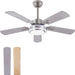 42 in. Ceiling Fan with Light and Remote, Farmhouse Reversible Quiet Ceiling Fans for Living Room Bedroom, Black Outdoor Ceiling Fan-49-ErisView