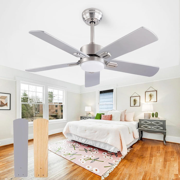 42 in. Ceiling Fan with Light and Remote, Farmhouse Reversible Quiet Ceiling Fans for Living Room Bedroom, Black Outdoor Ceiling Fan-50-ErisView