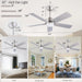 42 in. Ceiling Fan with Light and Remote, Farmhouse Reversible Quiet Ceiling Fans for Living Room Bedroom, Black Outdoor Ceiling Fan-51-ErisView